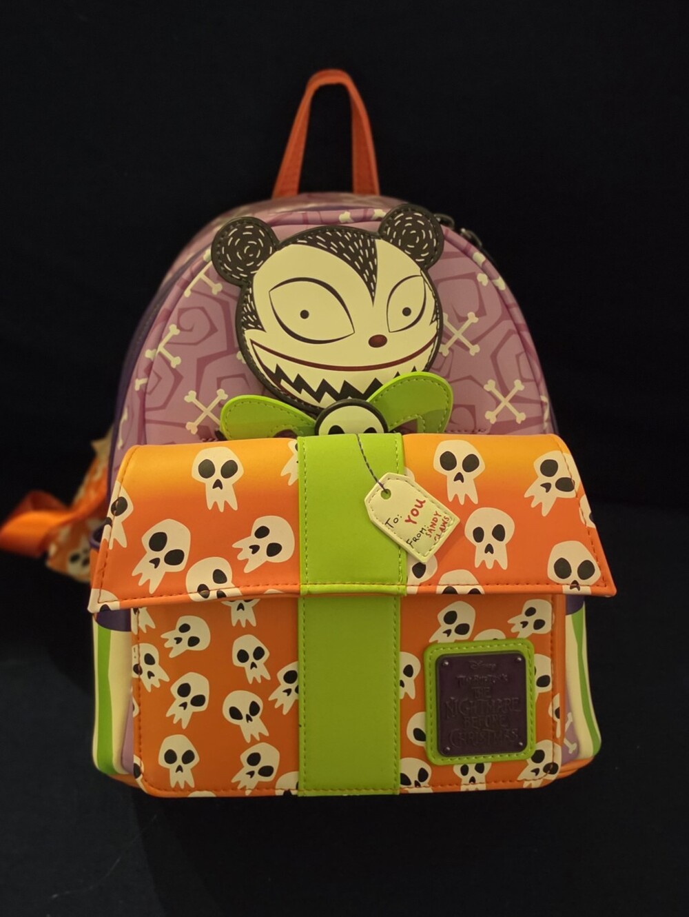Disney Loungefly Nightmare Before Christmas Mini Backpack Scary Teddy & Present